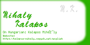 mihaly kalapos business card